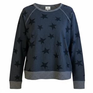 Sundry Crewneck Pullover Top Gray Black Womens Sundry Size 2 (equivalent to med)